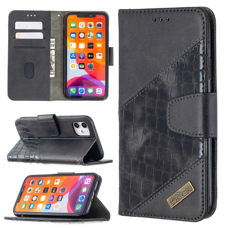 Matching Color Crocodile Texture Horizontal Flip PU Leather Case with Wallet & Holder & Card Slots