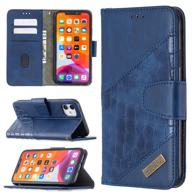 Matching Color Crocodile Texture Horizontal Flip PU Leather Case with Wallet & Holder & Card Slots