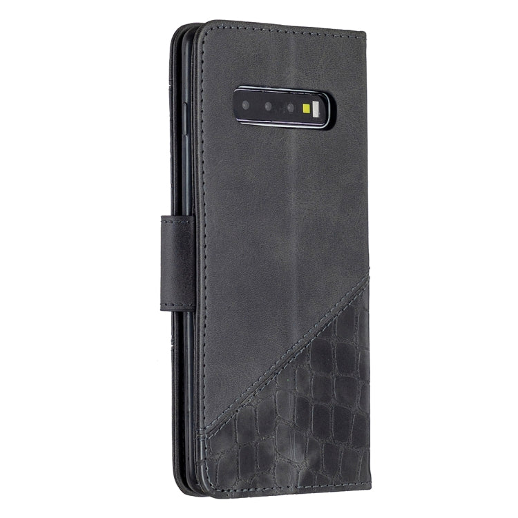 Matching Color Crocodile Texture Horizontal Flip PU Leather Case with Wallet & Holder & Card Slots, For Samsung Galaxy S10 Plus