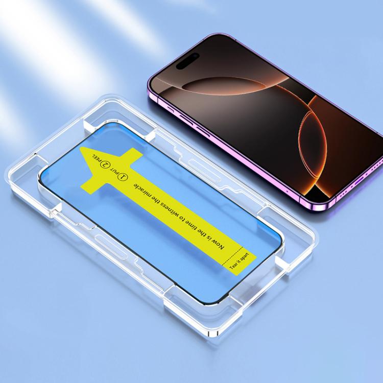 HD Fast Attach Dust-proof Anti-static Tempered Glass Film, For iPhone 18 Pro / 17 Pro, For iPhone 18 Pro Max / 17 Pro Max, For iPhone 17, For iPhone Air, For iPhone 16 Pro Max, For iPhone 16 Pro, For iPhone 16 Plus / 15 Plus, For iPhone 16 / 15        ...