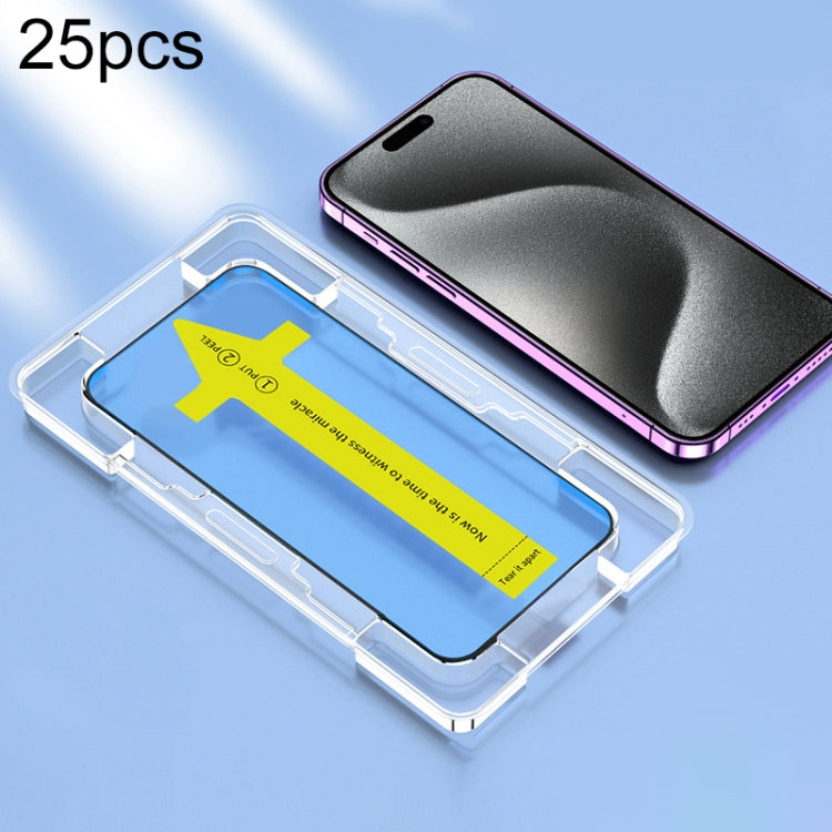 25pcs HD Fast Attach Dust-proof Anti-static Tempered Glass Film