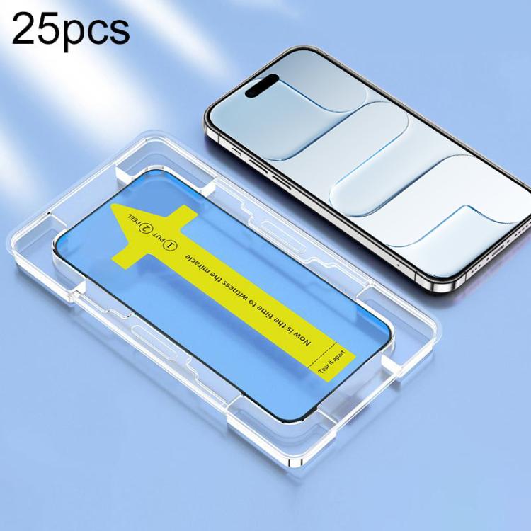 25pcs HD Fast Attach Dust-proof Anti-static Tempered Glass Film