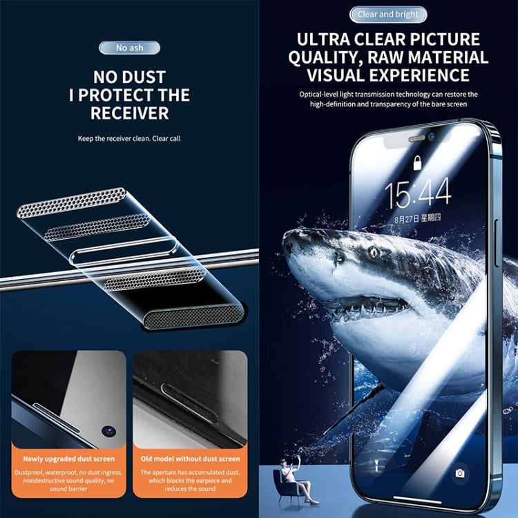 25pcs HD Fast Attach Dust-proof Anti-static Tempered Glass Film, For iPhone 18 Pro / 17 Pro, For iPhone 18 Pro Max / 17 Pro Max, For iPhone 17, For iPhone Air, For iPhone 16 Pro Max, For iPhone 16 Pro, For iPhone 16 Plus / 15 Plus, For iPhone 16 / 15  ...