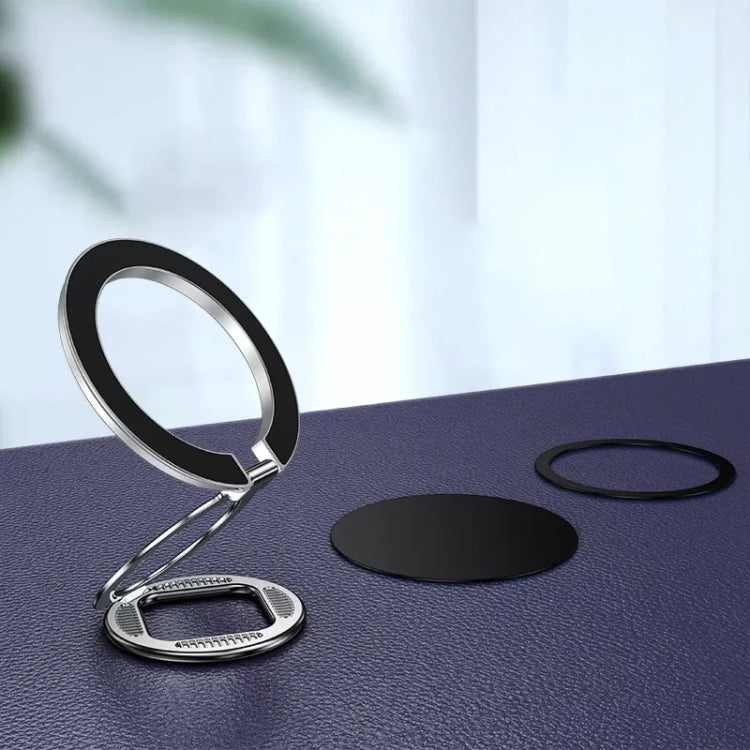 ZF039 Folding MagSafe Magnetic Ring Buckle Holder, ZF039 (Black), ZF039 (Blue), ZF039 (Purple), ZF039 (Silver)