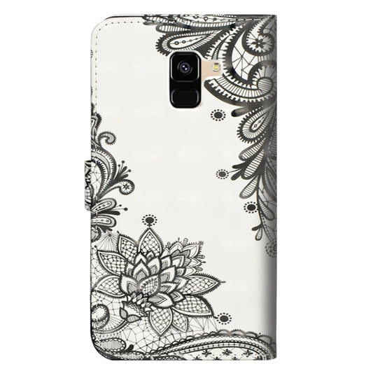 Galaxy A6 case with stand holder and wallet functionality, 3D painted design