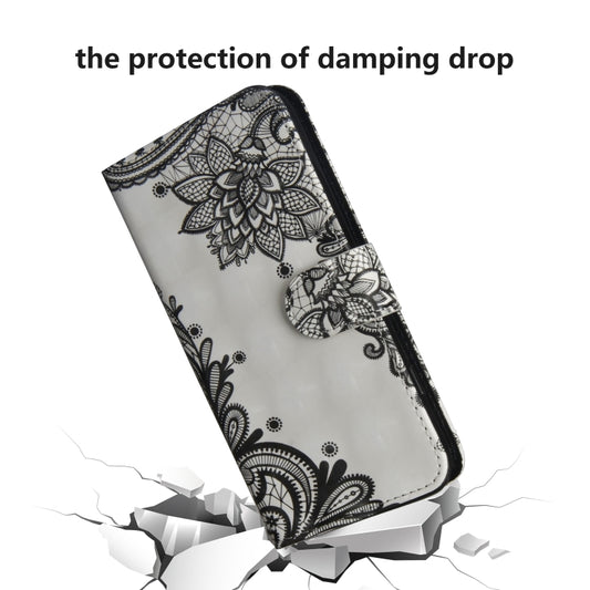 Horizontal flip TPU leather case Galaxy A51 showing 3D artistic pattern detail