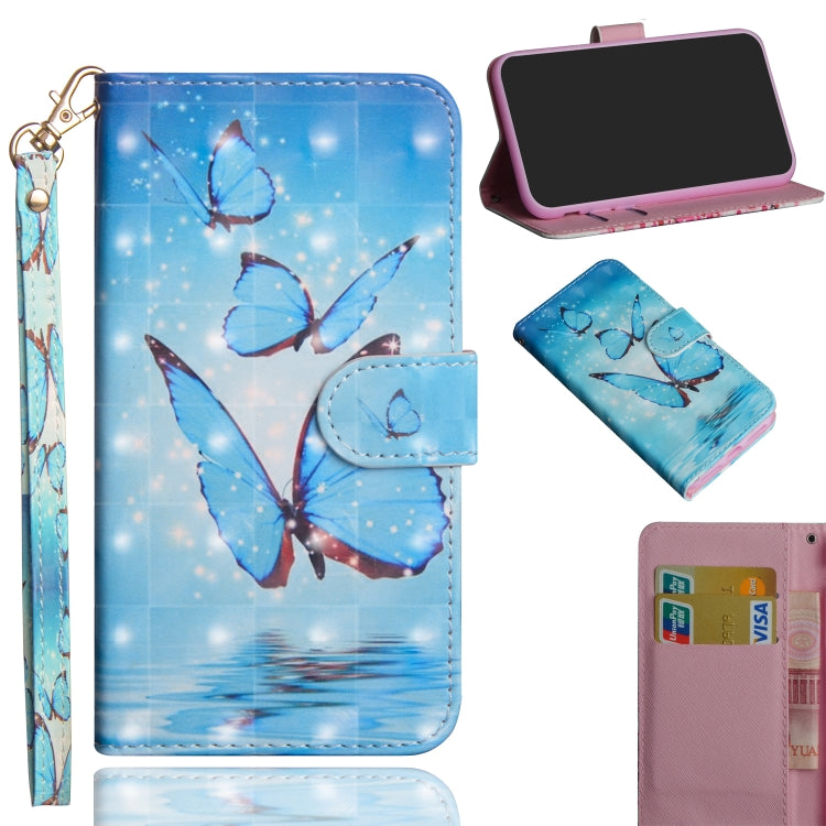 3D Painting Pattern Horizontal Flip TPU + PU Leather Case with Holder & Card Slots & Wallet, For Samsung Galaxy J2 Core (2020), For Samsung Galaxy M11