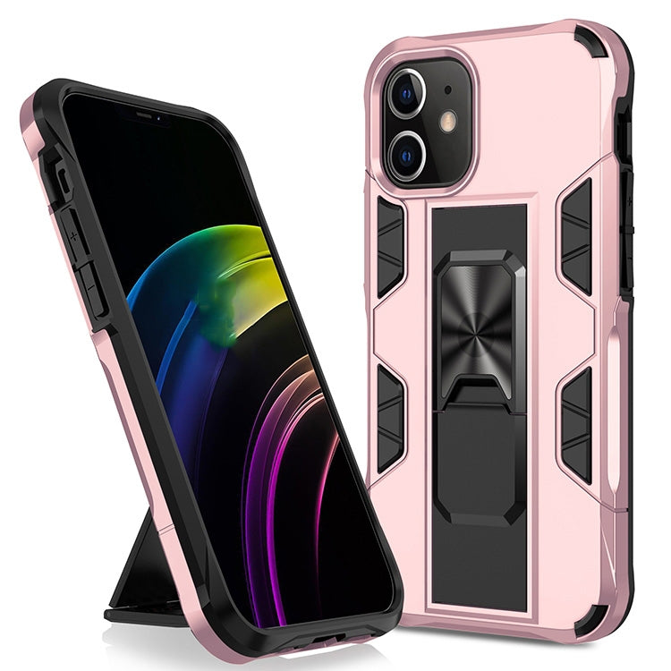 Armor Shockproof TPU + PC Magnetic Protective Case with Invisible Holder, For iPhone 12 Pro Max