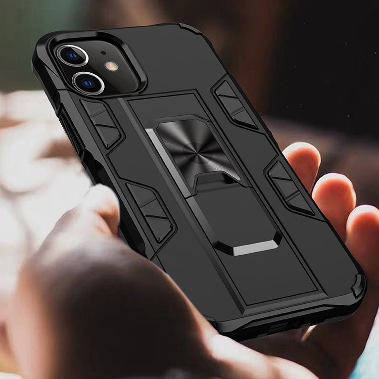 Armor Shockproof TPU + PC Magnetic Protective Case with Invisible Holder, For iPhone 12 Pro Max