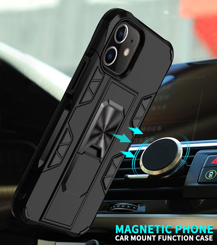 Armor Shockproof TPU + PC Magnetic Protective Case with Invisible Holder, For iPhone 12 Pro Max
