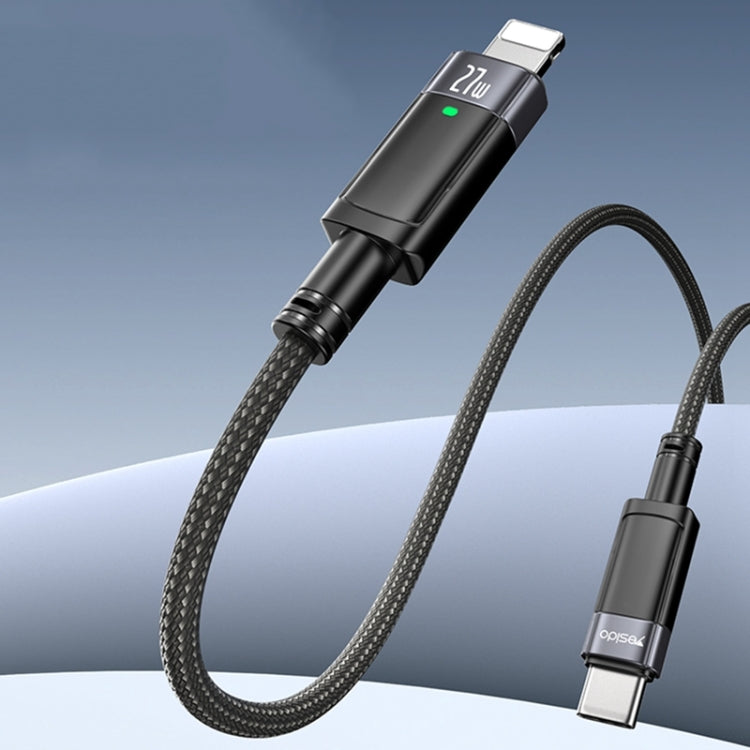Câble de charge et d'arrêt automatique YESIDO CA159 1,2 m 27 W USB-C / Type-C vers 8 broches, Type-C vers 8 broches