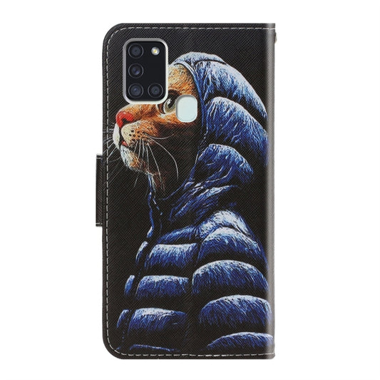 Samsung A21s leather wallet case interior with multiple card slot compartments