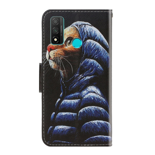 Detailed 3D artistic design leather case Huawei P smart 2020 back angle