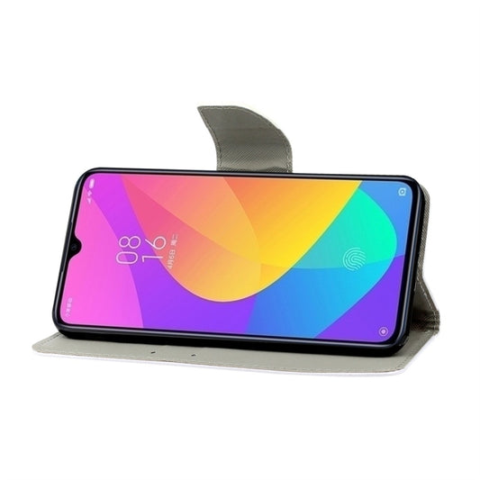 Front view Redmi 9 leather case showing card slot compartments and closure