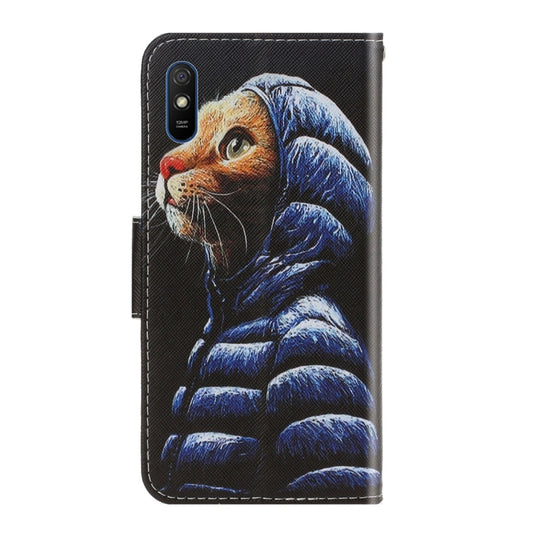 Premium PU leather Redmi 9A case with multiple card slots and kickstand function