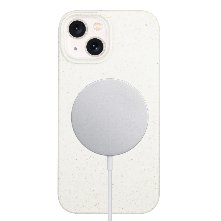 Wheat MagSafe Magnetic Straw Material + TPU Phone Case, For iPhone 15, For iPhone 14 Plus, For iPhone 14