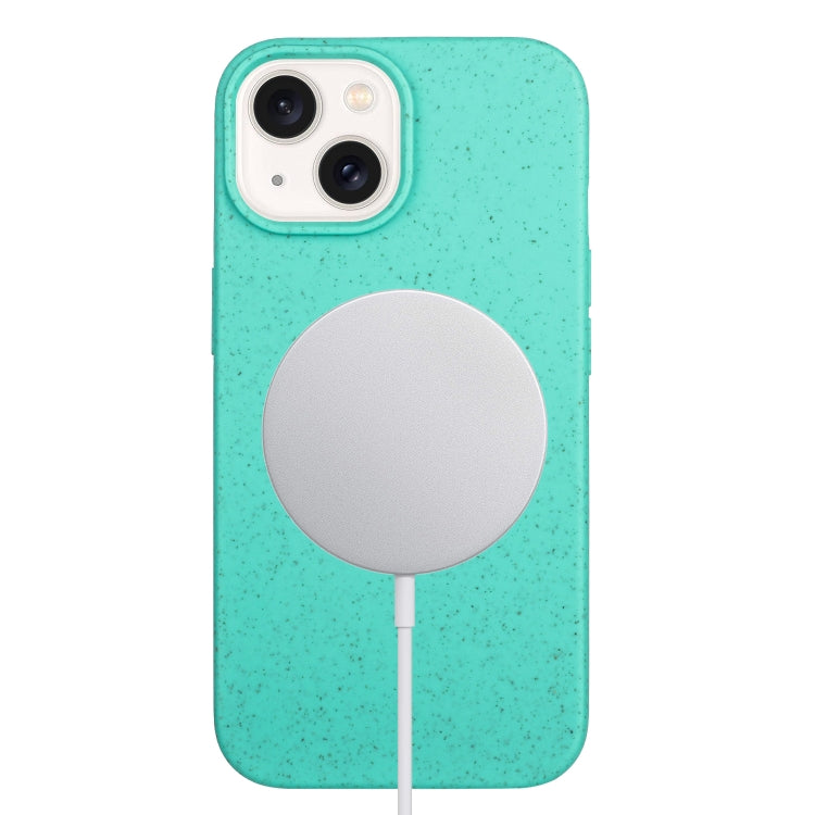 Wheat MagSafe Magnetic Straw Material + TPU Phone Case, For iPhone 15, For iPhone 14 Plus, For iPhone 14