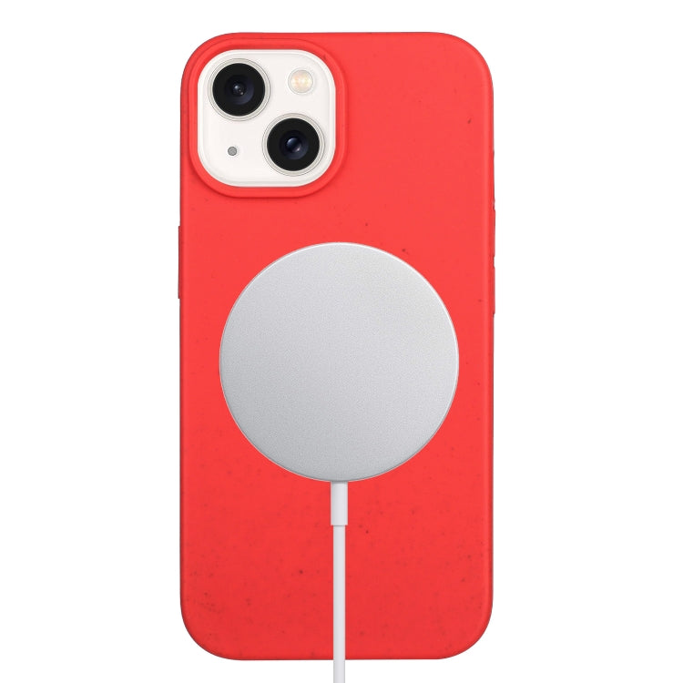 Wheat MagSafe Magnetic Straw Material + TPU Phone Case, For iPhone 15, For iPhone 14 Plus, For iPhone 14
