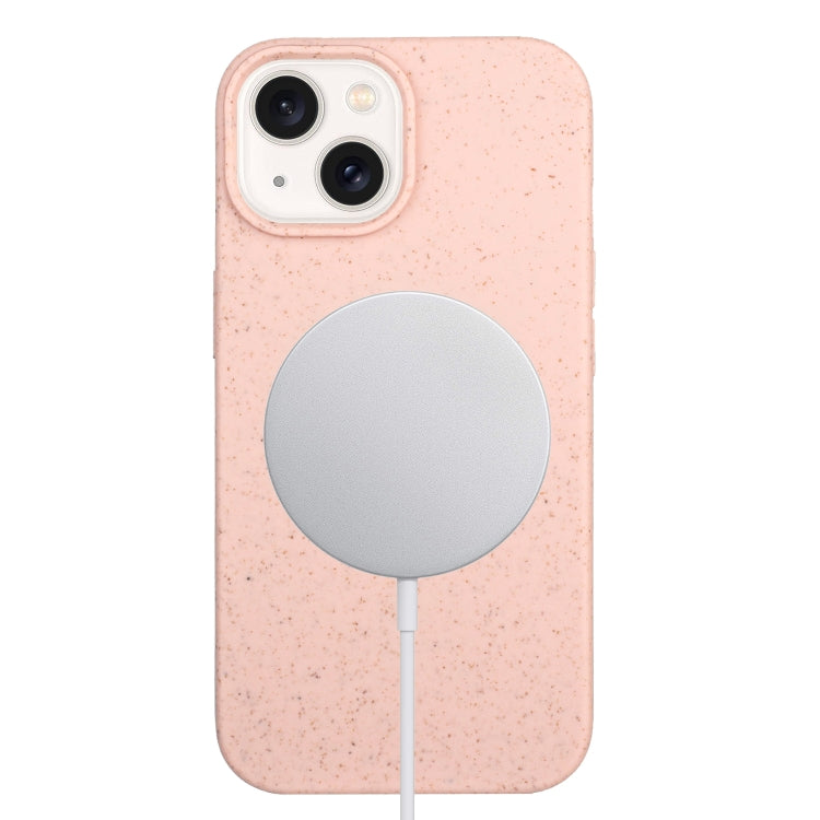 Wheat MagSafe Magnetic Straw Material + TPU Phone Case, For iPhone 15, For iPhone 14 Plus, For iPhone 14