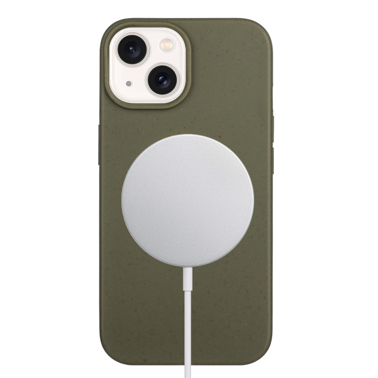 Wheat MagSafe Magnetic Straw Material + TPU Phone Case, For iPhone 15, For iPhone 14 Plus, For iPhone 14