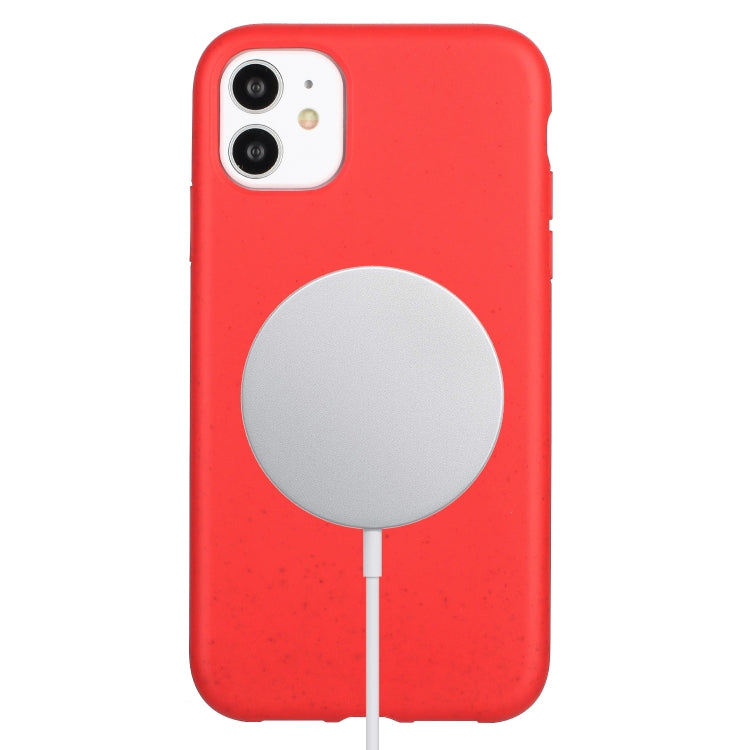 Wheat MagSafe Magnetic Straw Material + TPU Phone Case, For iPhone 11, For iPhone 11 Pro