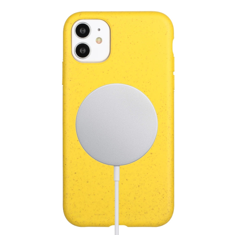 Wheat MagSafe Magnetic Straw Material + TPU Phone Case, For iPhone 11, For iPhone 11 Pro