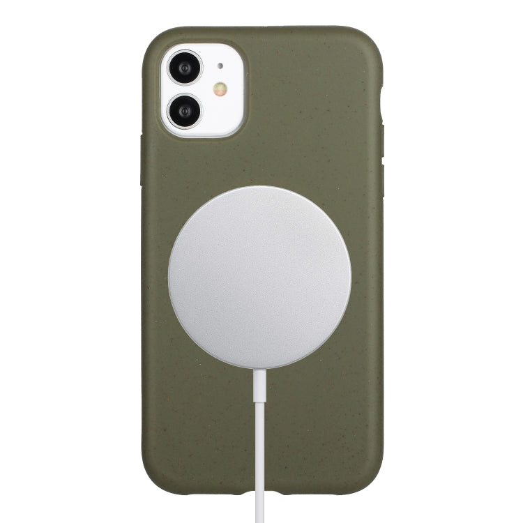 Wheat MagSafe Magnetic Straw Material + TPU Phone Case, For iPhone 11, For iPhone 11 Pro