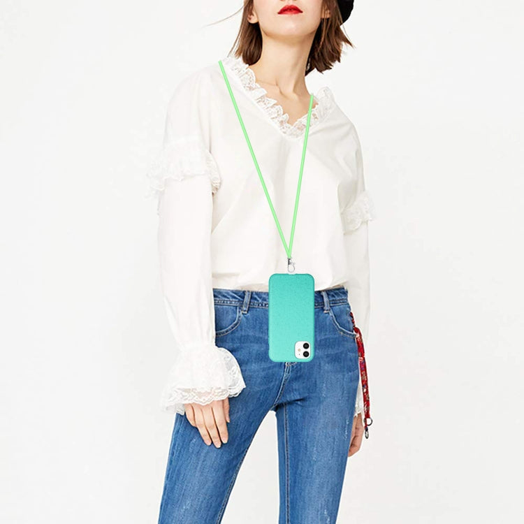 Wheat MagSafe Magnetic Straw Material + TPU Phone Case with Lanyard, For iPhone 11, For iPhone 11 Pro