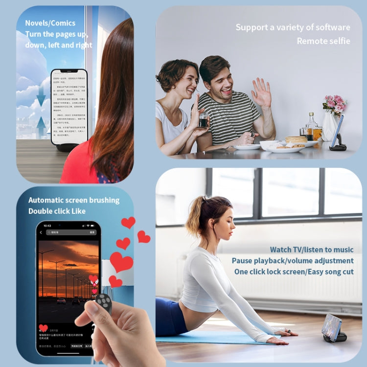 JX-06s Multifunctional Mobile Phone Smart Bluetooth Remote Control Ring with Charging Box, JX-06s