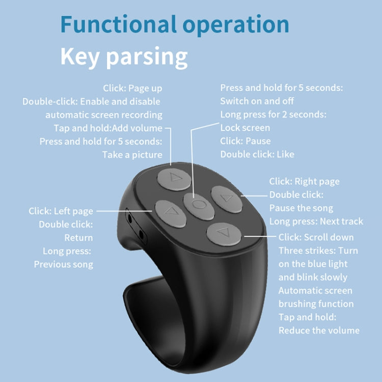 JX-06s Multifunctional Mobile Phone Smart Bluetooth Remote Control Ring with Charging Box, JX-06s