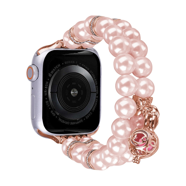 Beaded Dual Row Pearl Bracelet Watch Band, For Apple Watch SE 2022 40mm, For Apple Watch SE 2022 44mm, For Apple Watch Series 7 41mm, For Apple Watch Series 7 45mm, For Apple Watch SE 40mm, For Apple Watch SE 44mm, For Apple Watch 6 40mm���������������...