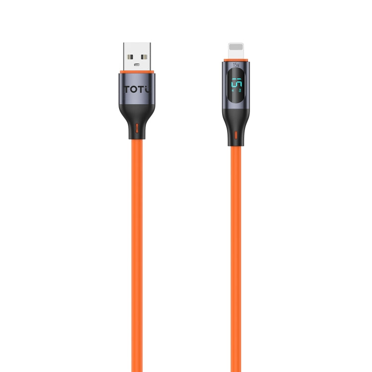 TOTU CB-7-L 15W USB to 8 Pin Digital Display Fast Charging Silicone Cable, Length: 1m, CB-7-L