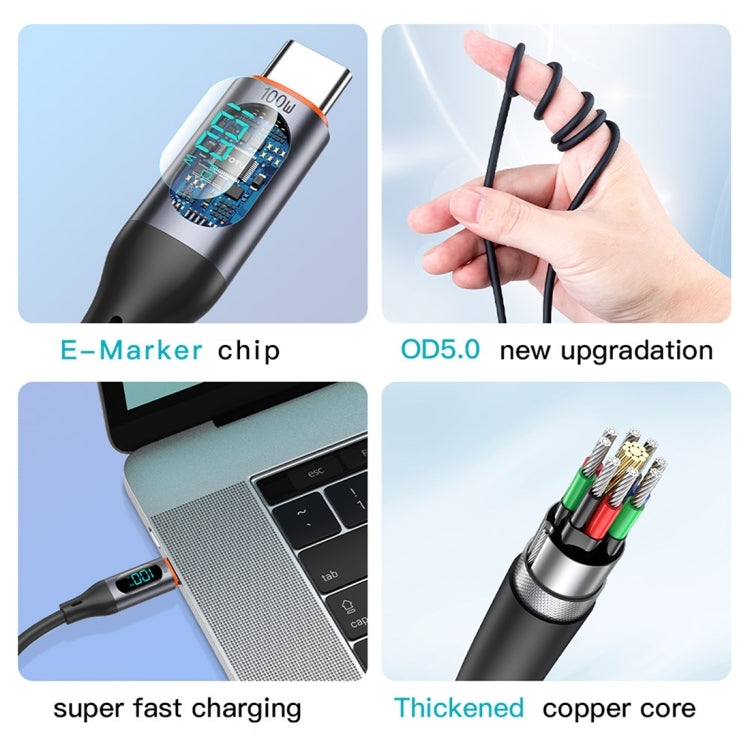 TOTU CB-7-L 15W USB to 8 Pin Digital Display Fast Charging Silicone Cable, Length: 1m, CB-7-L