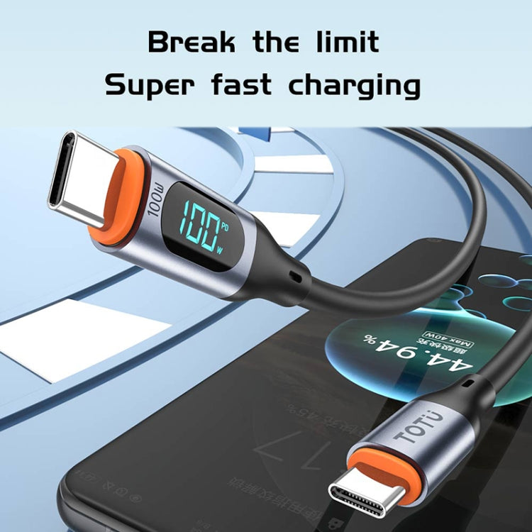 TOTU CB-7-L 15W USB to 8 Pin Digital Display Fast Charging Silicone Cable, Length: 1m, CB-7-L