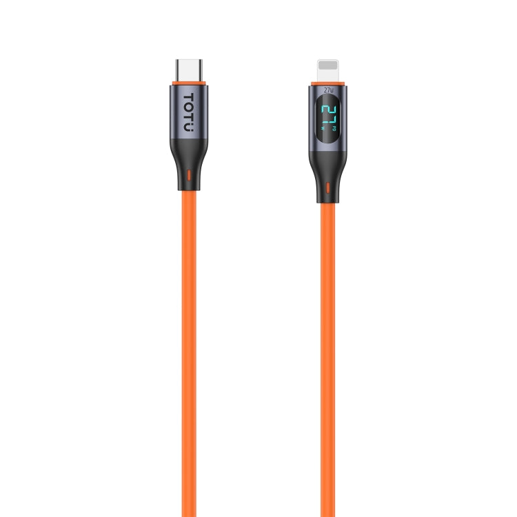 TOTU CB-7-PD 27W USB-C / Type-C to 8 Pin Digital Display Fast Charging Silicone Cable, Length: 1m, CB-7-PD