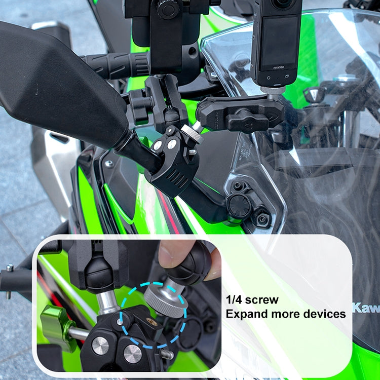 RUIGPRO Crab Clamp Action Camera Bracket, 1/4 Ball Head Mount, 1/4 Ball Head Mount with Rod, 3-claw Ball Head Mount, 3-claw Ball Head Mount with Rod, Dual-Head Crab, Dual-Head Crab with Selfie Stick, 1/4 Ball Head Dual-Head Crab with Selfie Stick������...