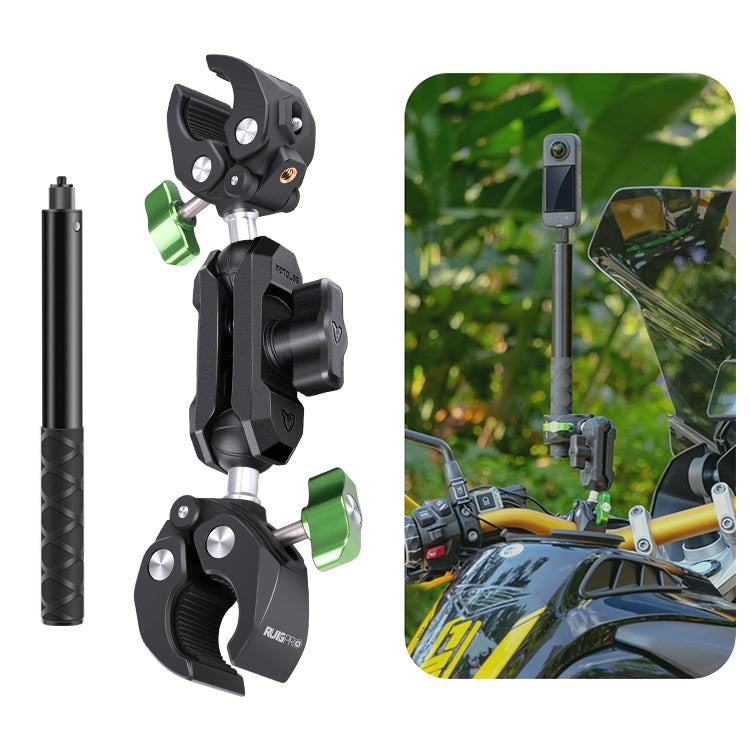 RUIGPRO Crab Clamp Action Camera Bracket, 1/4 Ball Head Mount, 1/4 Ball Head Mount with Rod, 3-claw Ball Head Mount, 3-claw Ball Head Mount with Rod, Dual-Head Crab, Dual-Head Crab with Selfie Stick, 1/4 Ball Head Dual-Head Crab with Selfie Stick������...