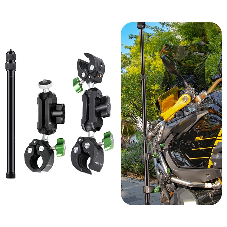 RUIGPRO Crab Clamp Action Camera Bracket, 1/4 Ball Head Mount, 1/4 Ball Head Mount with Rod, 3-claw Ball Head Mount, 3-claw Ball Head Mount with Rod, Dual-Head Crab, Dual-Head Crab with Selfie Stick, 1/4 Ball Head Dual-Head Crab with Selfie Stick������...