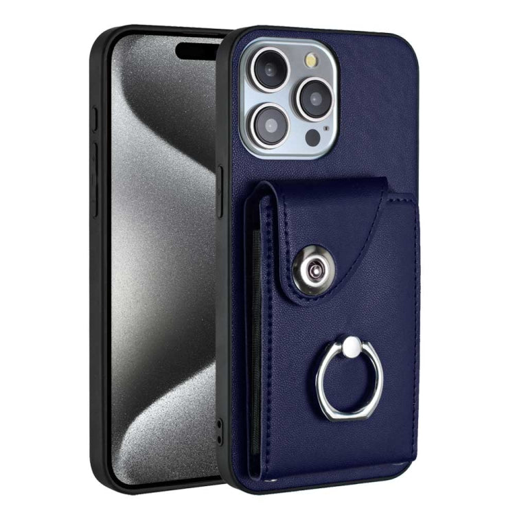 Organ Card Bag Ring Holder Phone Case, For iPhone 16, For iPhone 15 Pro Max, For iPhone 15 Pro, For iPhone 15 Plus