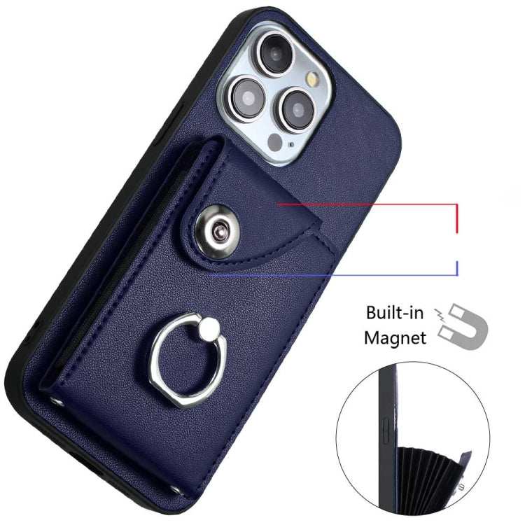 Organ Card Bag Ring Holder Phone Case, For iPhone 14 Pro Max, For iPhone SE 2022 / 2020 / 8 / 7, For iPhone 13 Pro Max, For iPhone 13 Pro