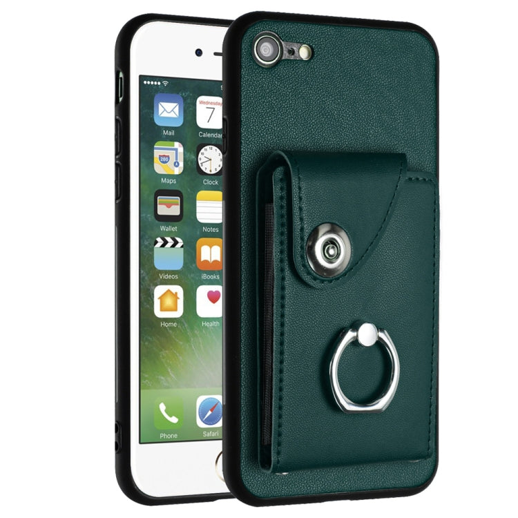 Organ Card Bag Ring Holder Phone Case, For iPhone 14 Pro Max, For iPhone SE 2022 / 2020 / 8 / 7, For iPhone 13 Pro Max, For iPhone 13 Pro