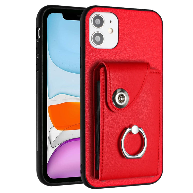 Organ Card Bag Ring Holder Phone Case, For iPhone 12 Pro, For iPhone 12 mini, For iPhone 11 Pro Max, For iPhone 11