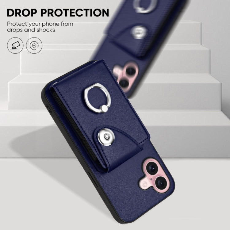 Organ Card Bag Ring Holder Phone Case, For iPhone 16, For iPhone 15 Pro Max, For iPhone 15 Pro, For iPhone 15 Plus