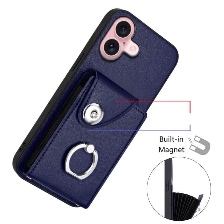 Organ Card Bag Ring Holder Phone Case, For iPhone 16, For iPhone 15 Pro Max, For iPhone 15 Pro, For iPhone 15 Plus