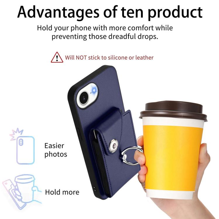 Organ Card Bag Ring Holder Phone Case, For iPhone 16e, For iPhone 16 Pro Max, For iPhone 16 Pro, For iPhone 16 Plus