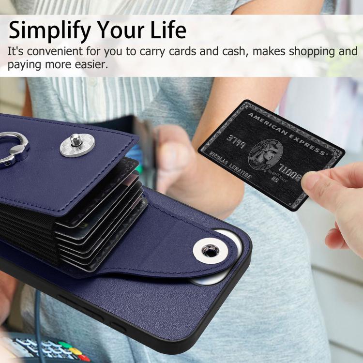 Organ Card Bag Ring Holder Phone Case, For iPhone 16e, For iPhone 16 Pro Max, For iPhone 16 Pro, For iPhone 16 Plus