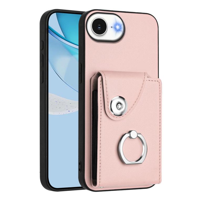 Organ Card Bag Ring Holder Phone Case, For iPhone 16e, For iPhone 16 Pro Max, For iPhone 16 Pro, For iPhone 16 Plus