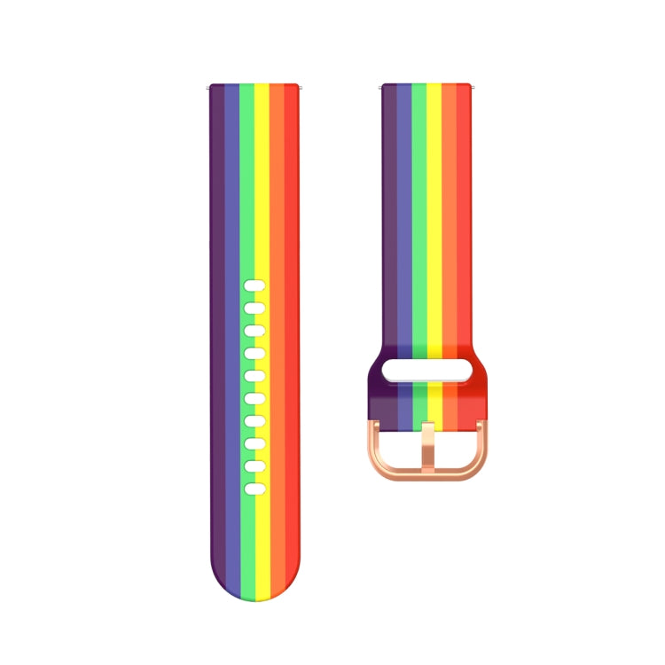Universal Rainbow Silicone Replacement Strap Watchband, 20mm, 22mm