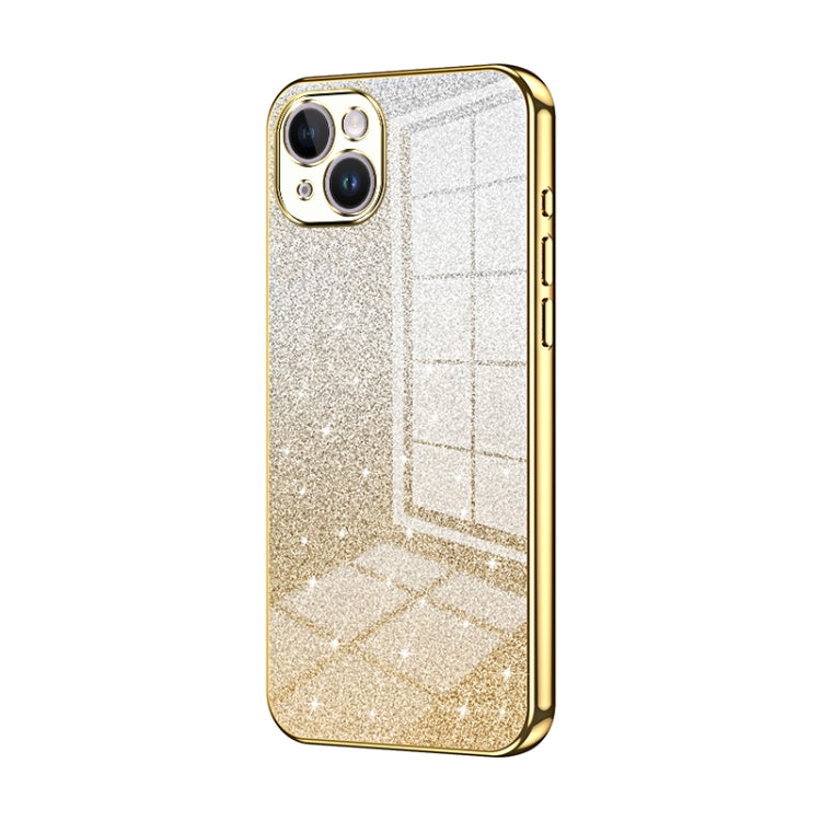 Gradient Glitter Powder Electroplated Phone Case, For iPhone 15, For iPhone 14 Plus, For iPhone 14