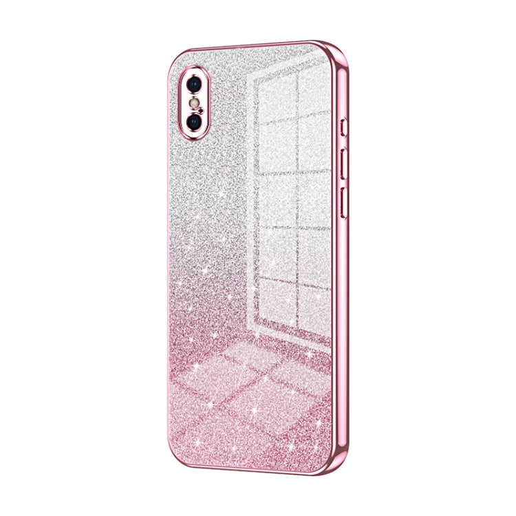 Gradient Glitter Powder Electroplated Phone Case, For iPhone X / XS, For iPhone XR, For iPhone XS Max